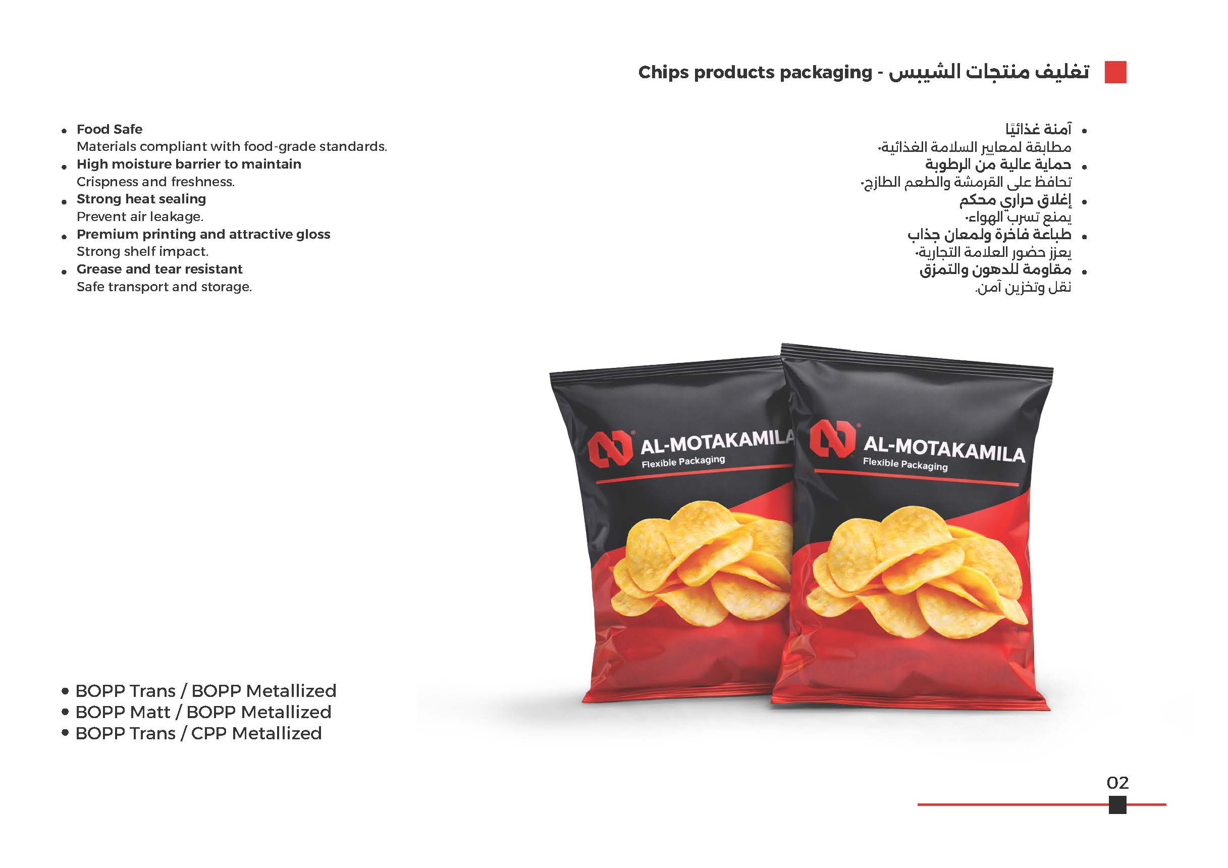 Almotakamila catalogue: Chips packaging